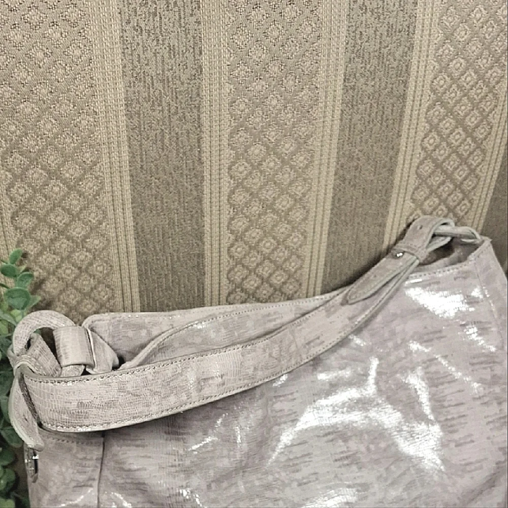 Tory Burch Vintage Lizard Leather Embossed Hobo Bag